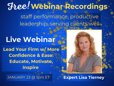 Lisa Tierney Webinar Recordings - 2024